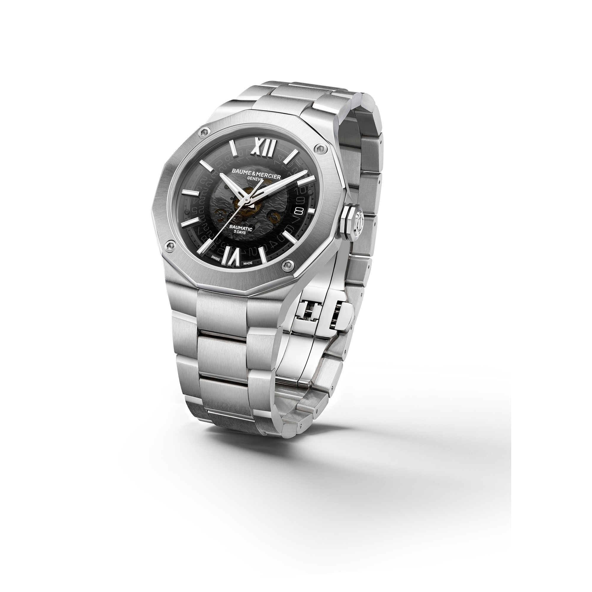 Baume mercier stainless steel watch store